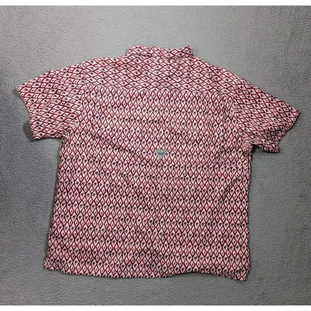 Columbia PFG Shirt XXL Super Slack Tide Vented Fishing Pattern Multicolor Red - Picture 2 of 14